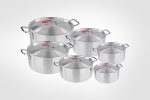 2120 | 12 Pieces Aluminum Cooking Pot Set